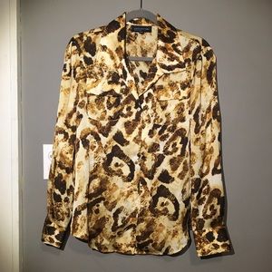 Leopard Print Button Down